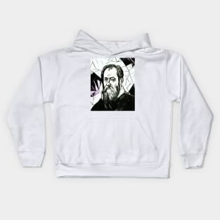 Giorgio Vasari Black and White Portrait | Giorgio Vasari Artwork 3 Kids Hoodie